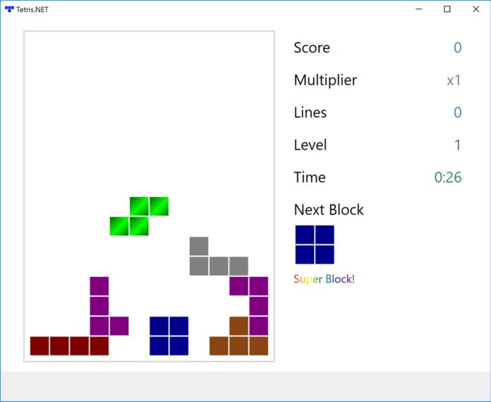 Tetris til Windows